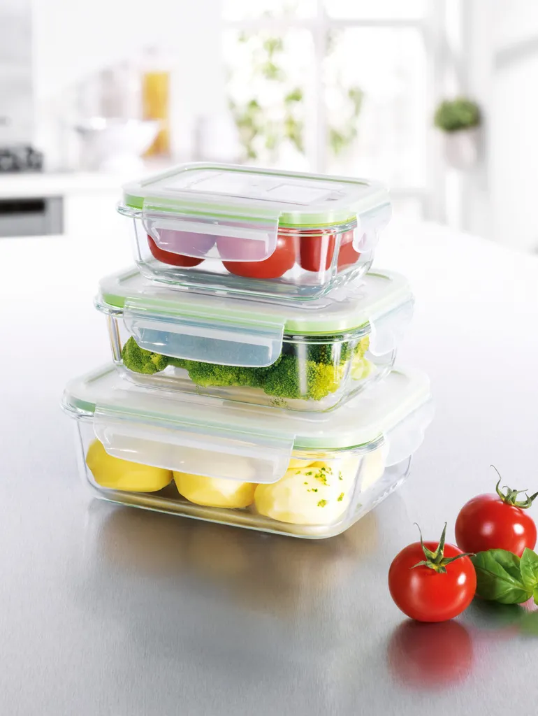 Glas Frischhaltedosen 3er Set Klick-It Gefrierdosen Lunchbox Brotdose Mikrowelle – Bild 19