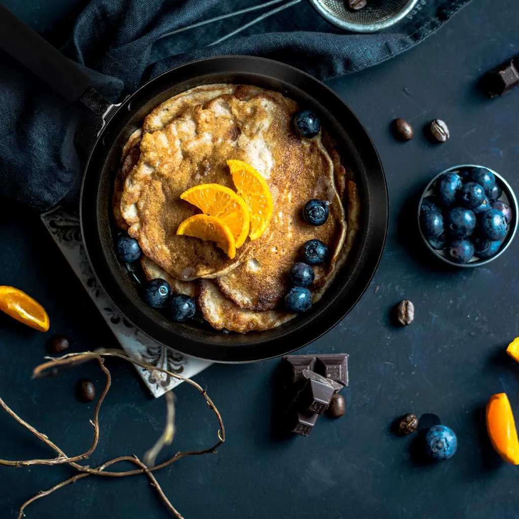 Navaris Crêpespfanne Pfannkuchenpfanne Palatschinkenpfanne - 26cm Pfanne Für Crêpes Pancakes - Alle Kochflächen - Antihaftbeschichtung – Bild 2