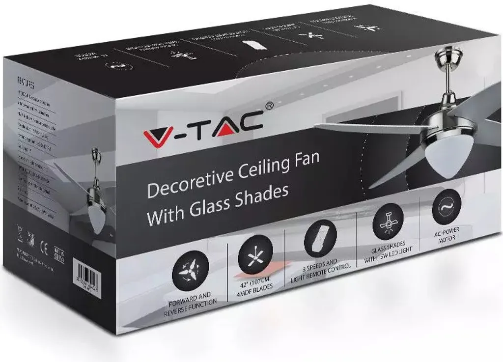 V-tac VT-6043 Deckenventilator Mit Beleuchtung - CCT - Fernbedienung – Bild 14