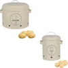 ESSCHERT DESIGN Rivanto Vorratsdosen 2er Set Kartoffeln Und Zwiebeln, Bestehend Aus Zwiebeldose Und Kartoffeldose, Aus Metall