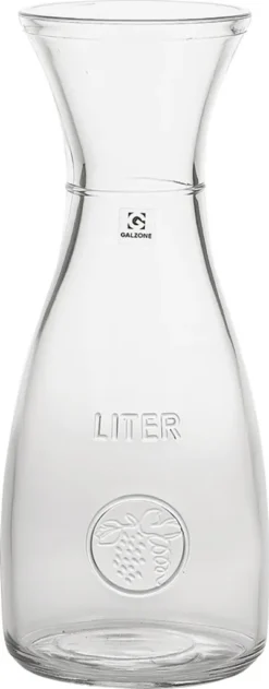 Glas Karaffe Bacchus 1L Mit Eichring Wasserkaraffe Weinkaraffe Saftkaraffe